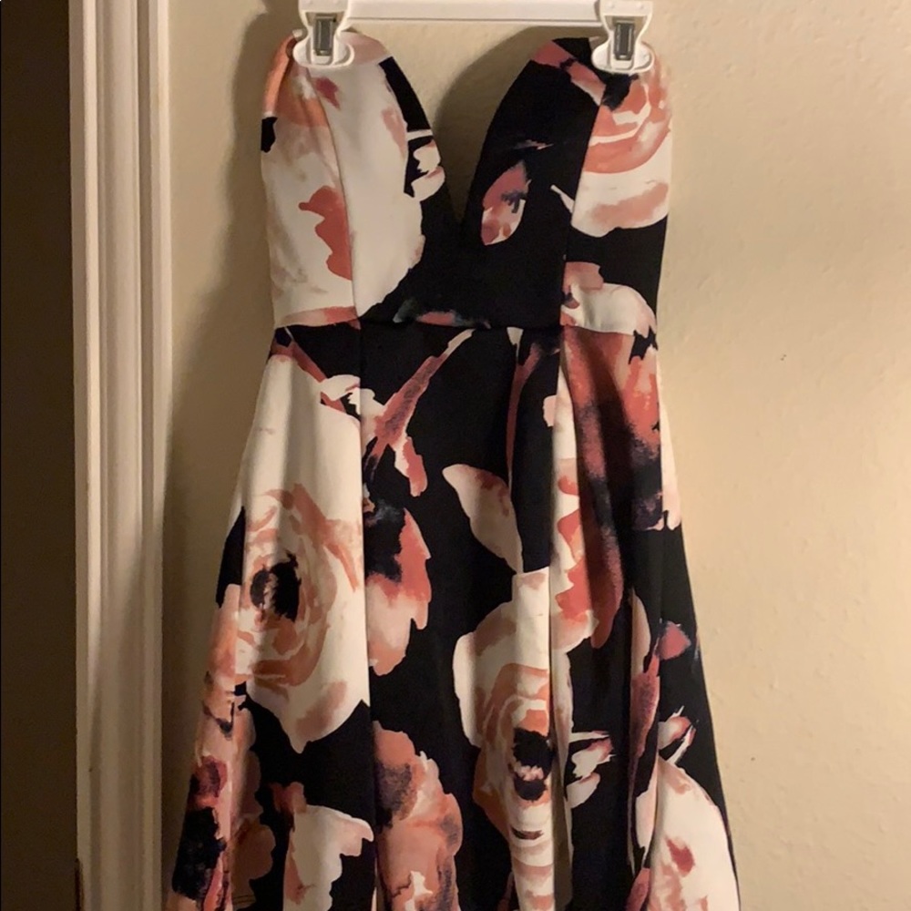 Black floral dress